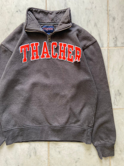 JANSPORT THACHER GREY 1/4 ZIP SWEATER - SMALL