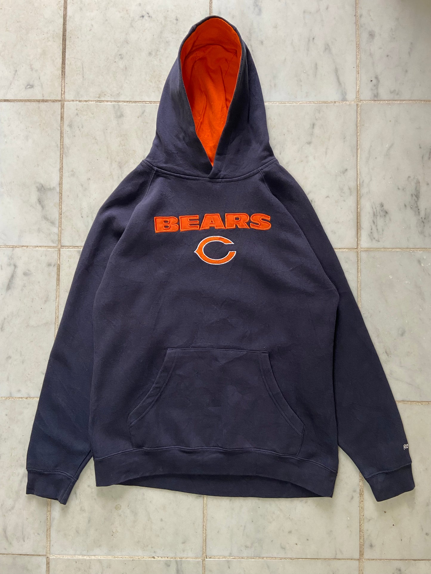 REEBOK NFL CHICAGO BEARS NAVY HOODIE - SMALL