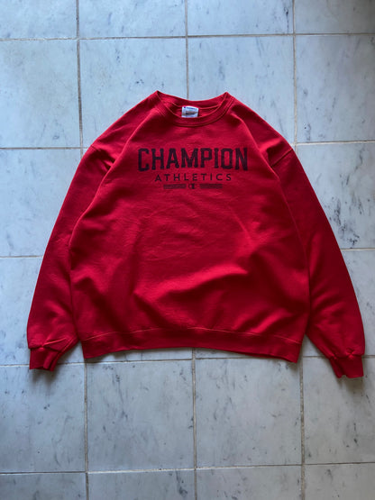 CHAMPION ATHLETICS RED SWEATER - XLARGE/XXLARGE