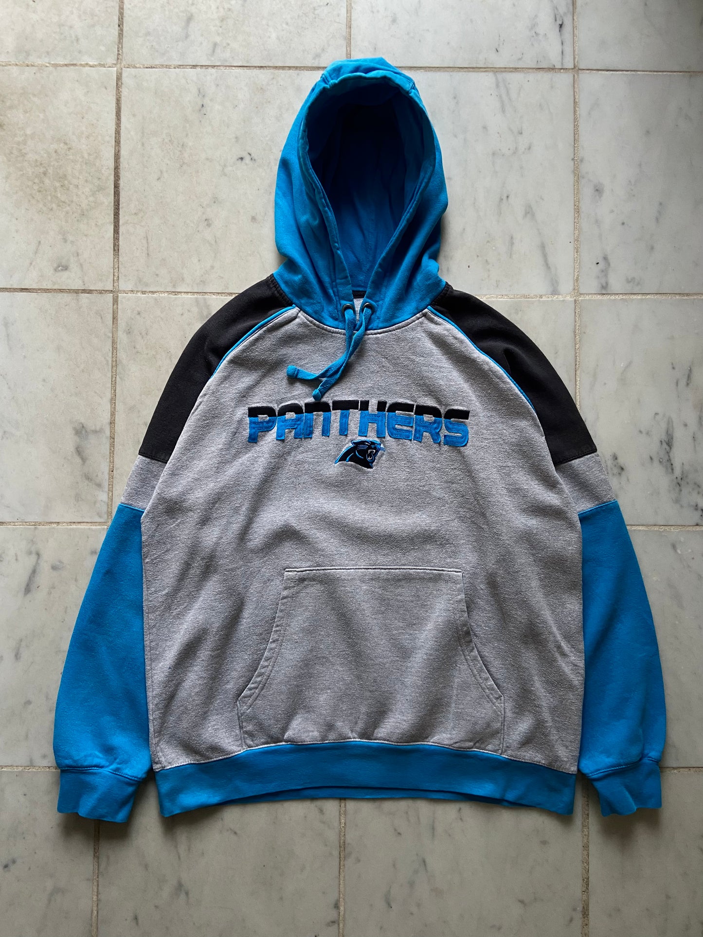 NFL CAROLINA PANTHERS GREY/BLUE HOODIE - MEDIUM/LARGE