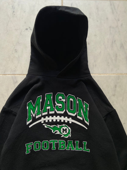 MASON FOOTBALL BLACK HOODIE - XSMALL