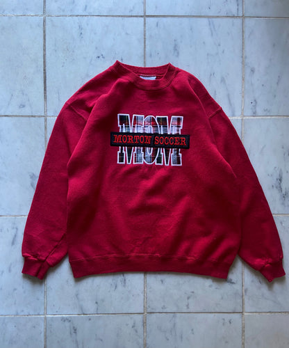 LEE HEAVYWEIGHT MORTON SOCCER RED SWEATER - MEDIUM