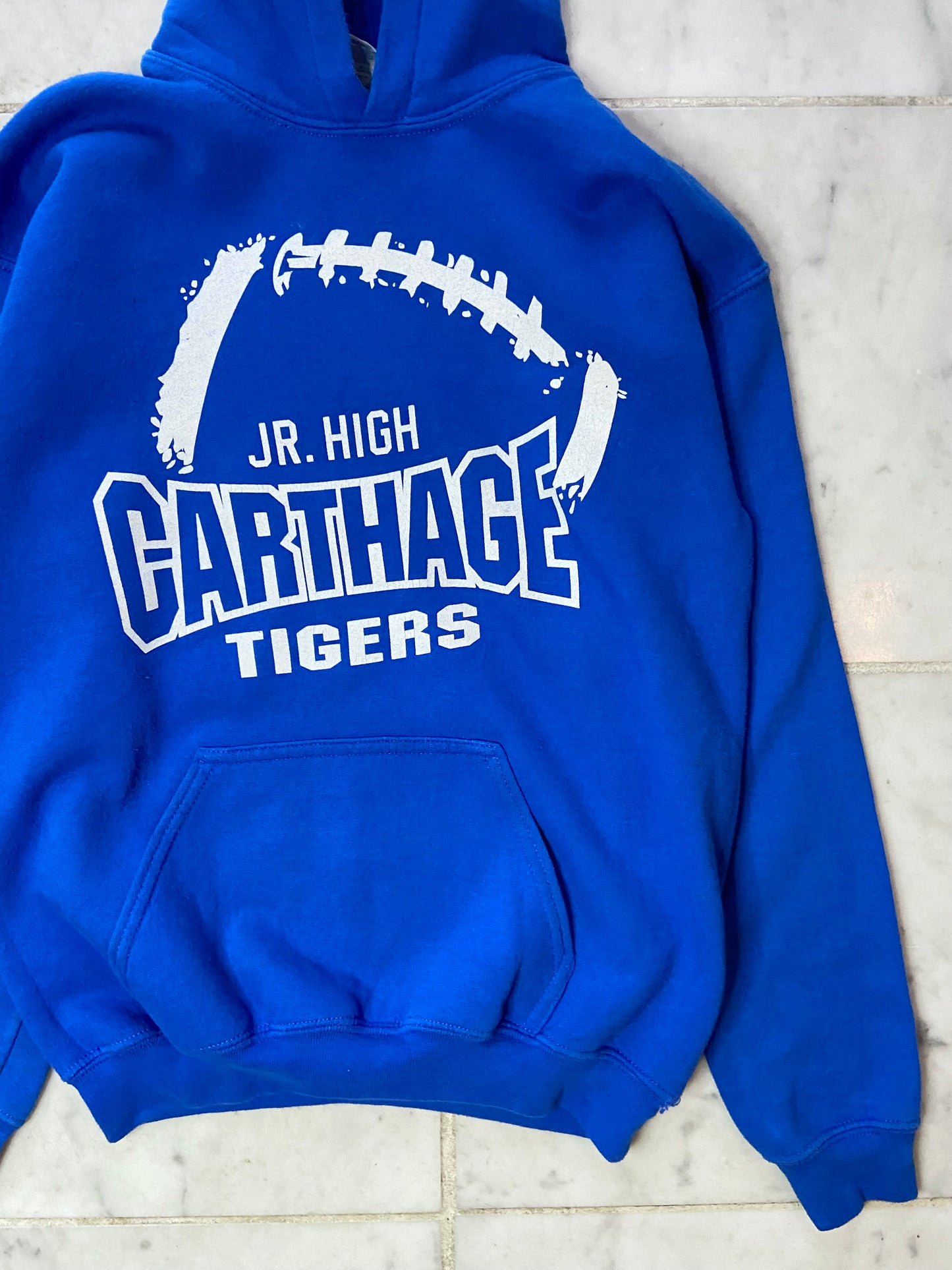 CARTHAGE TIGERS JR. HIGH BLUE HOODIE - XSMALL