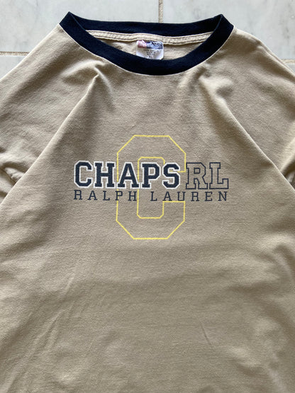 CHAPS RALPH LAUREN BEIGE LONGSLEEVE TEE - XLARGE