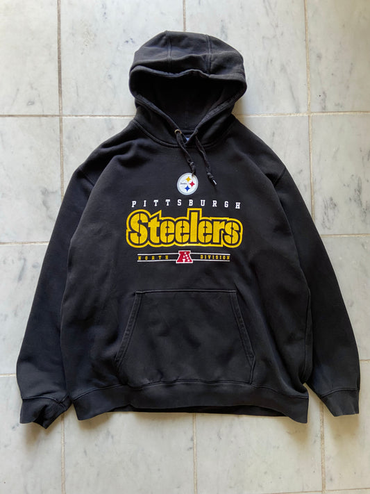 NFL PITTSBURGH STEELERS BLACK HOODIE - XLARGE