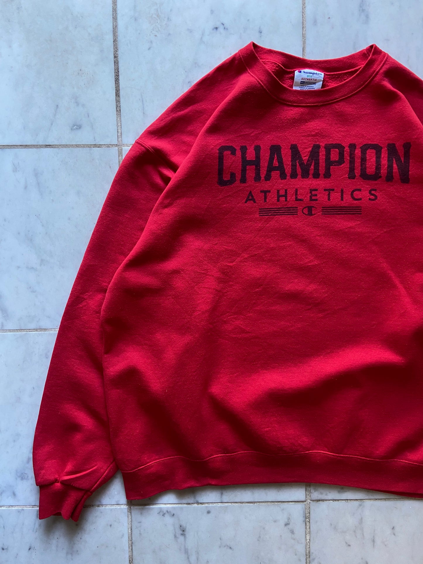 CHAMPION ATHLETICS RED SWEATER - XLARGE/XXLARGE