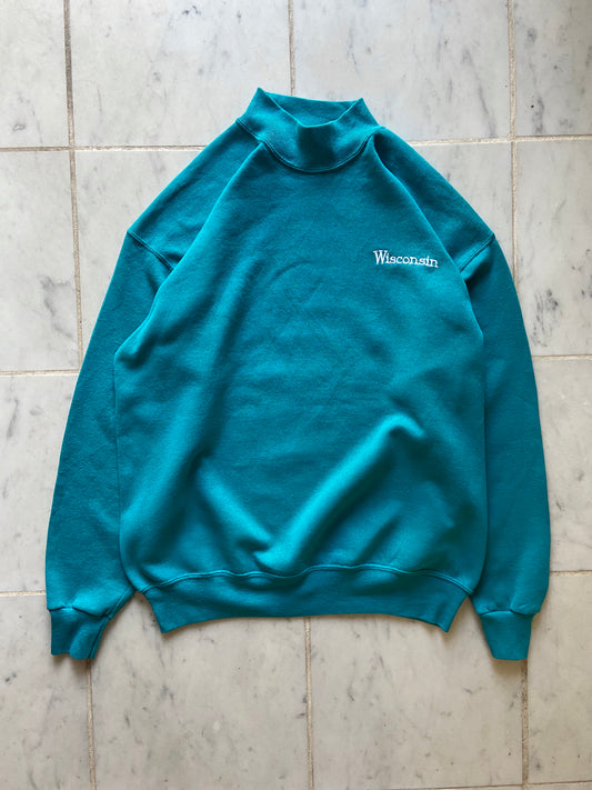 LEE WISCONSIN TEAL SWEATER - LARGE