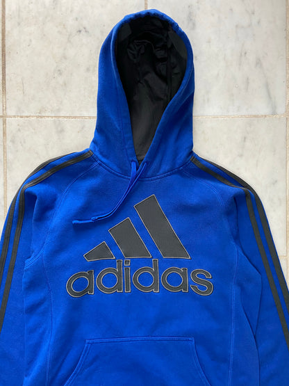 ADIDAS SPELLOUT LOGO BLUE HOODIE - SMALL