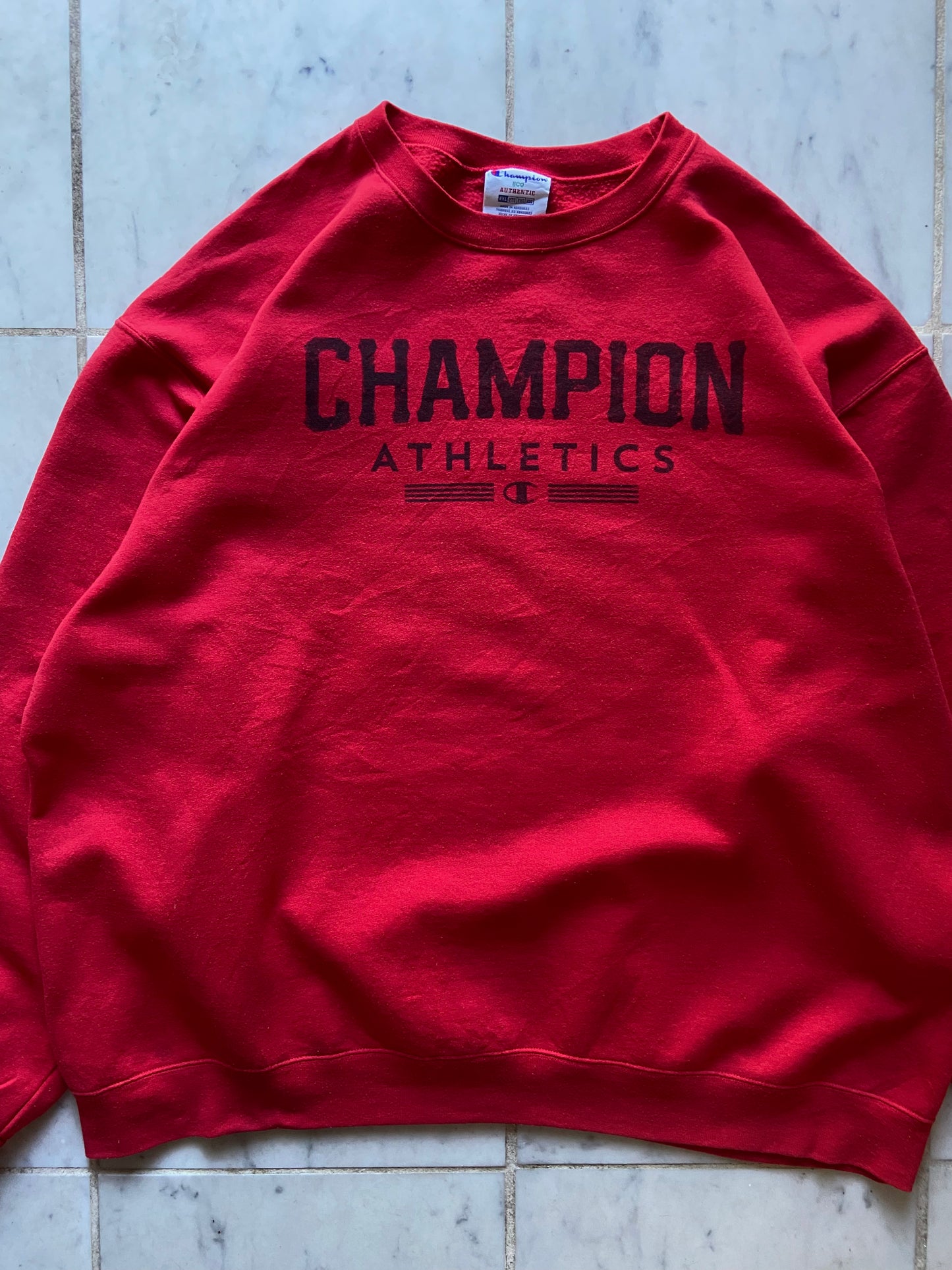 CHAMPION ATHLETICS RED SWEATER - XLARGE/XXLARGE