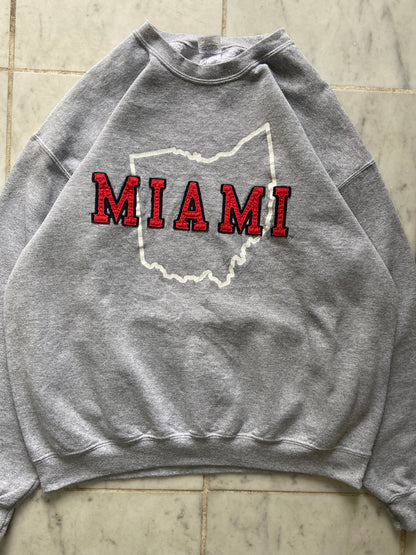 MIAMI STATE GREY SWEATER - LARGE