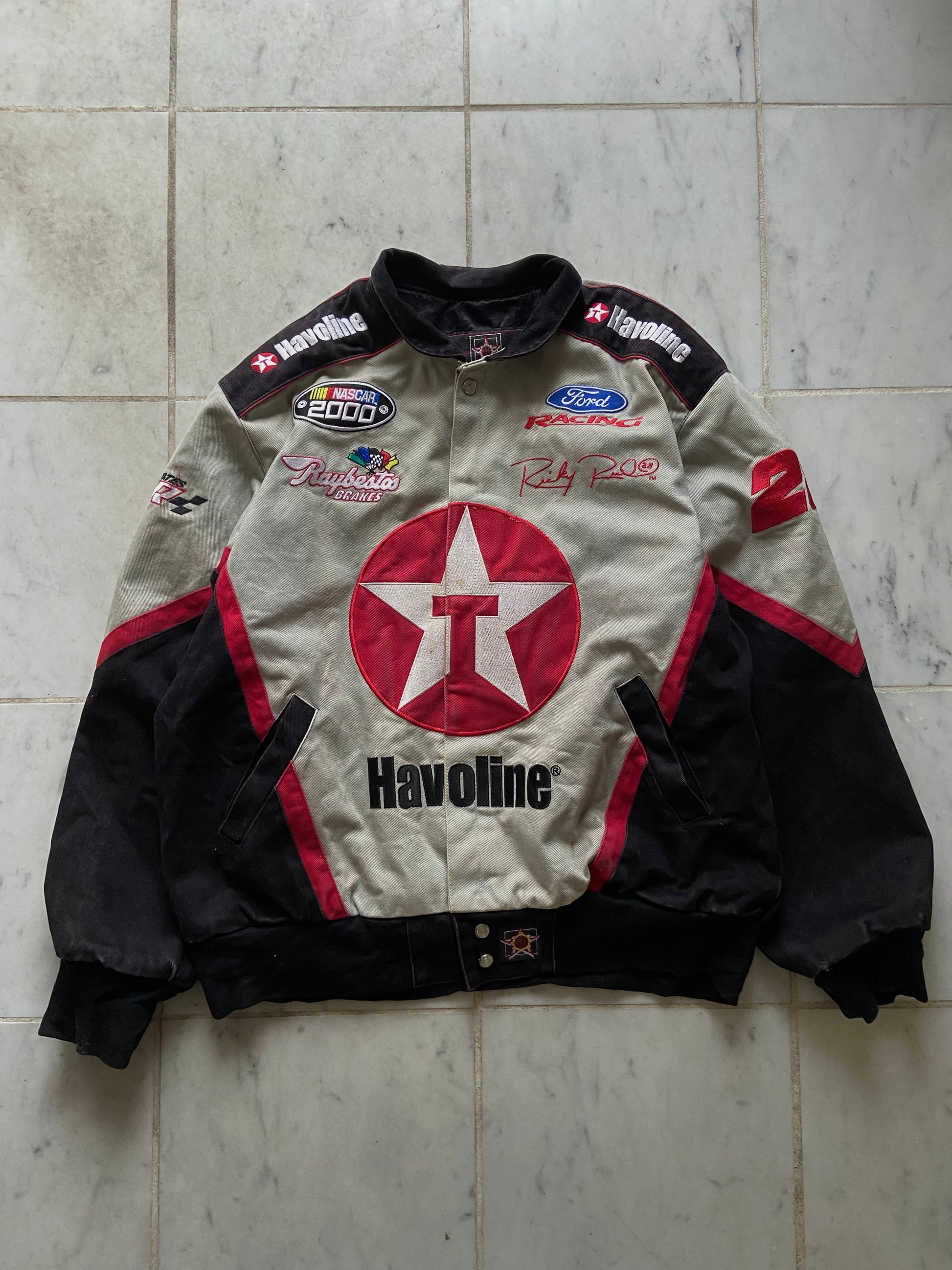 NASCAR TEXACO RACING JACKET - LARGE/XLARGE – III. VINTAGE