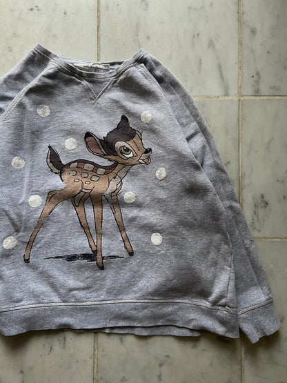 DISNEY BAMBI GREY SWEATER - SMALL