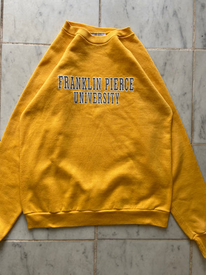 FRANKLIN PIERCE UNIVERSITY YELLOW SWEATER - SMALL